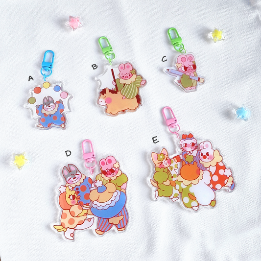 clownzoo acrylic charms