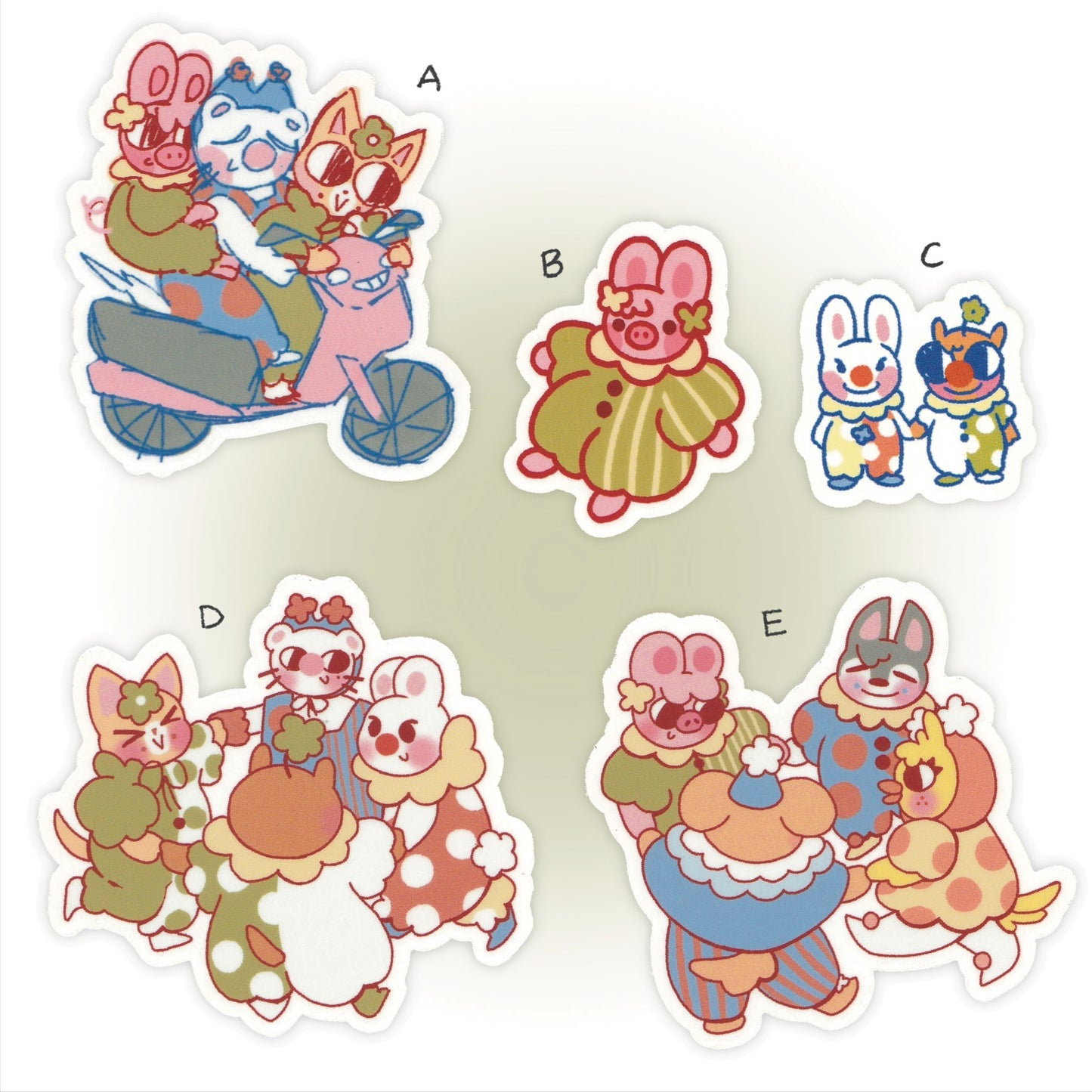 clownzoo vinyl stickers