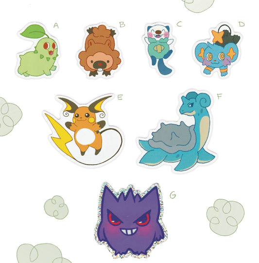 pocket critters vinyl stickers